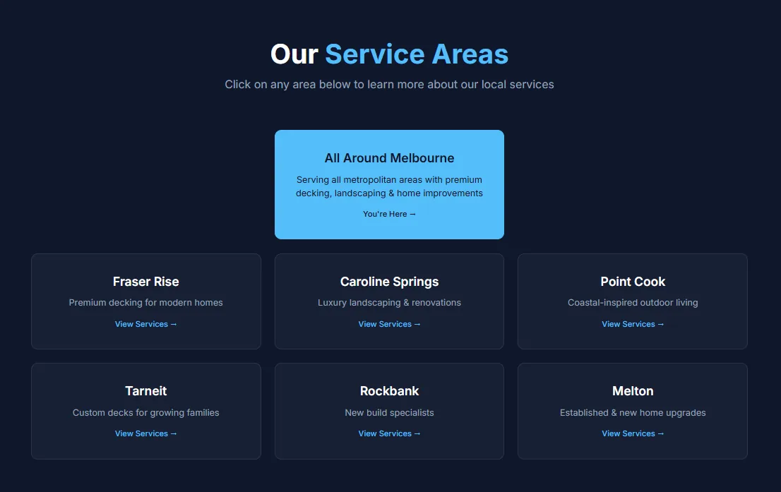 A1 Building Solutions Location Pages